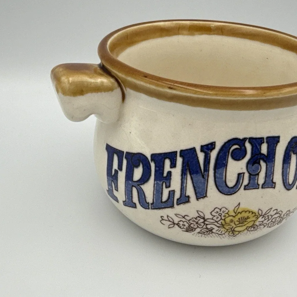 Vintage Set Of 4 1980s Soup Kettle Bowl Crocks Made in Japan 2 Handled